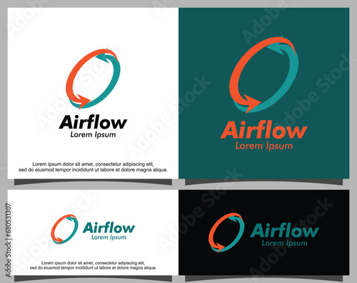 Fresh air flow logo template