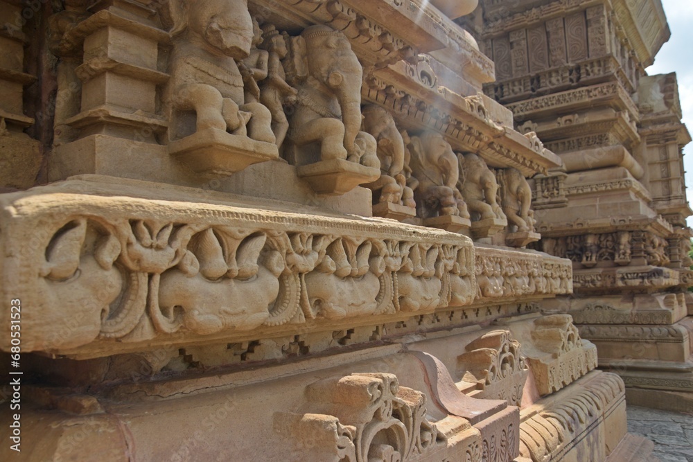 Sculptures on Khajuraho Group of Monuments | UNESCO World Heritage Site, Madhya Pradesh, India