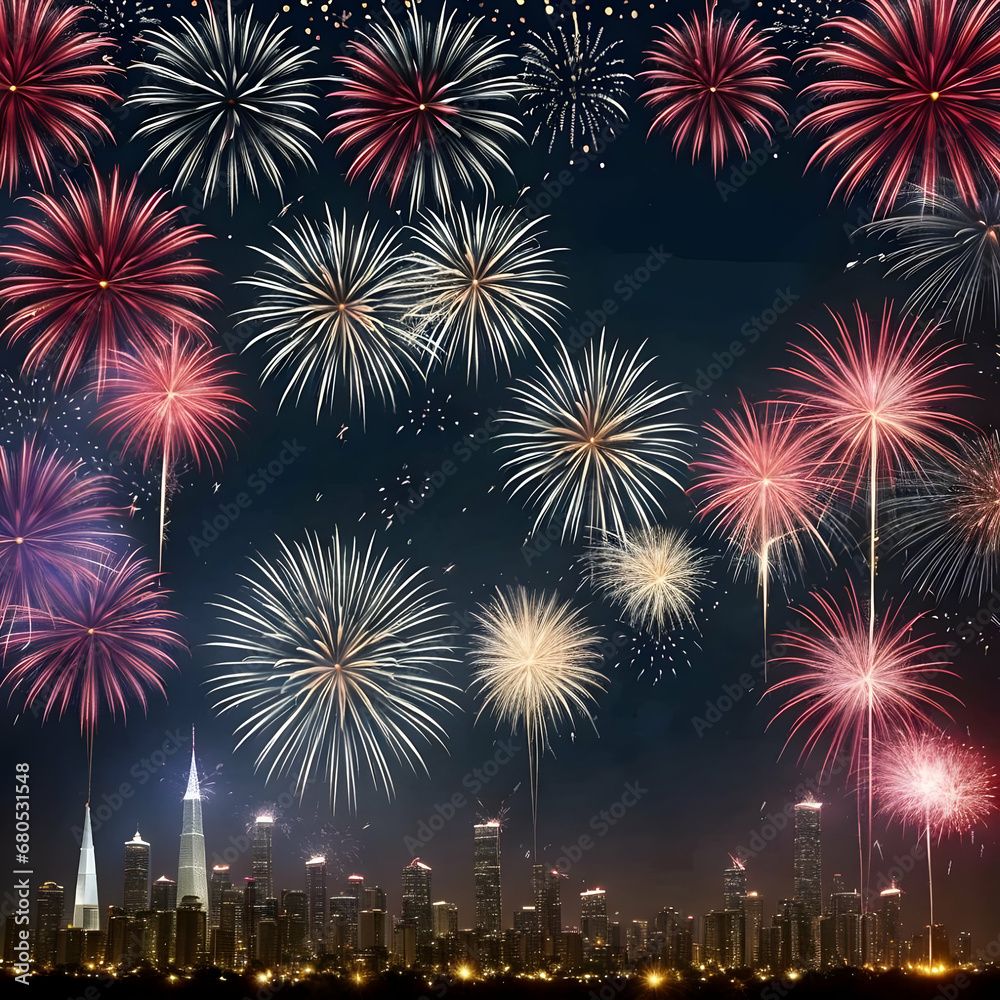 Night party mood banner with fireworks and sparklers for new year party2 Night party mood banner with fireworks and sparklers for new year party2