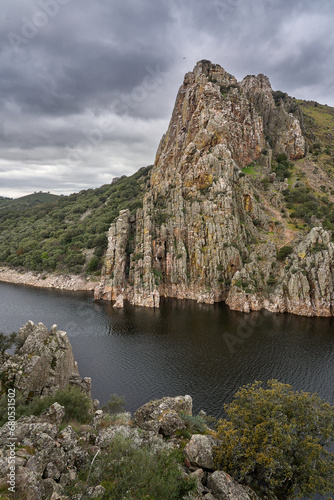 Landscape in the Montfrague National park with River Tajo, Extremadura, Spain photo