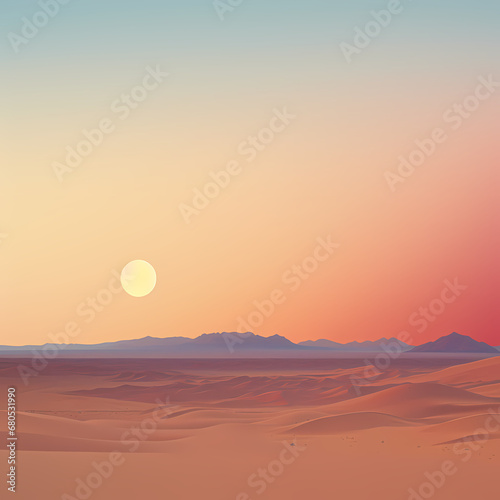 background with a soft gradient depicting the colors of a moonrise over the desert