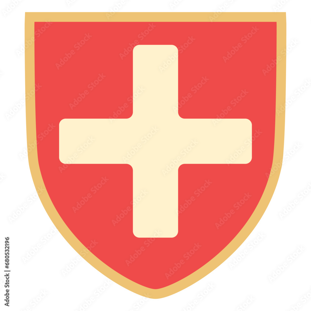 Obraz premium Protection shield concept security label safety badge icon. 