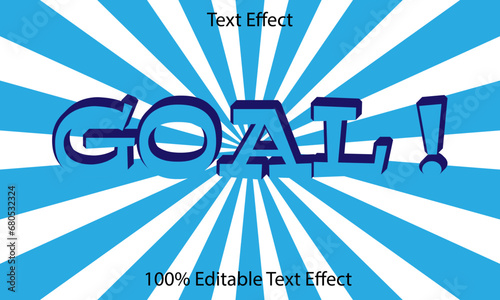 Goal text effect in 3d