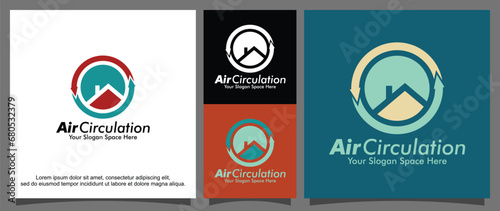 Modern air circulation logo template
