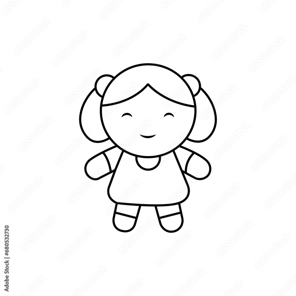 Cute soft doll toy, stuffed sewing toy cartoon animal vector. Illustration .Dolls. Collection of dolls. Children s toys set, dolls in dresses. Cute soft doll toy, stuffed sewing toy cartoon animal vector. Illustration .Dolls. Collection of dolls. Children s toys set, dolls in dresses.