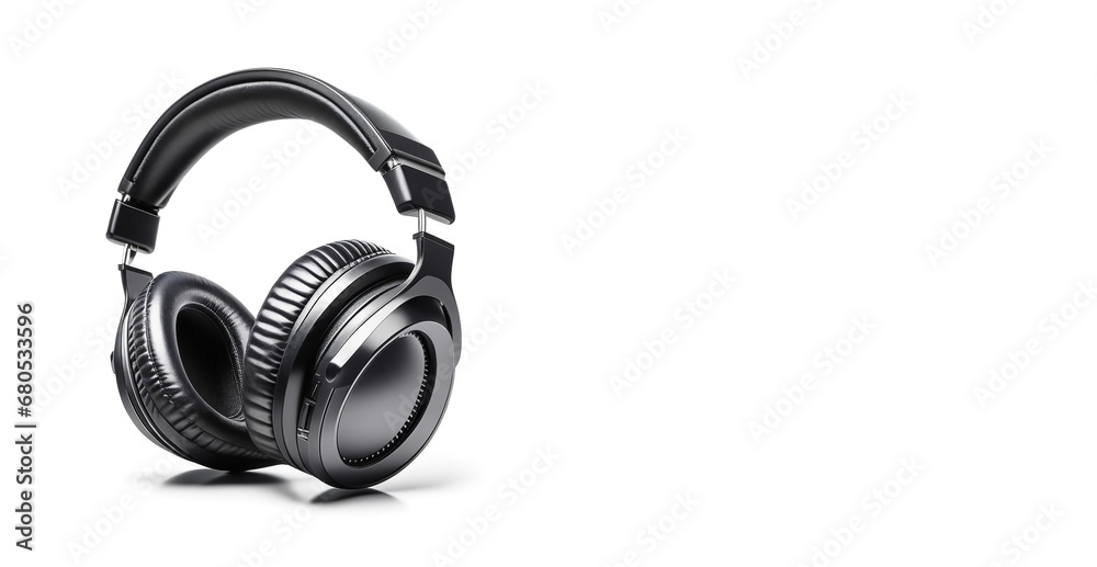 musical large headphones on a white background. artificial intelligence generator, AI, neural network image. background for the design. musical large headphones on a white background. artificial intelligence generator, AI, neural network image. background for the design.