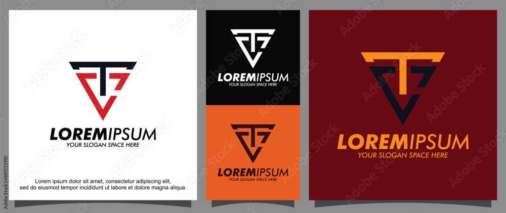 Modern T and C letter logo template
Modern T and C letter logo template