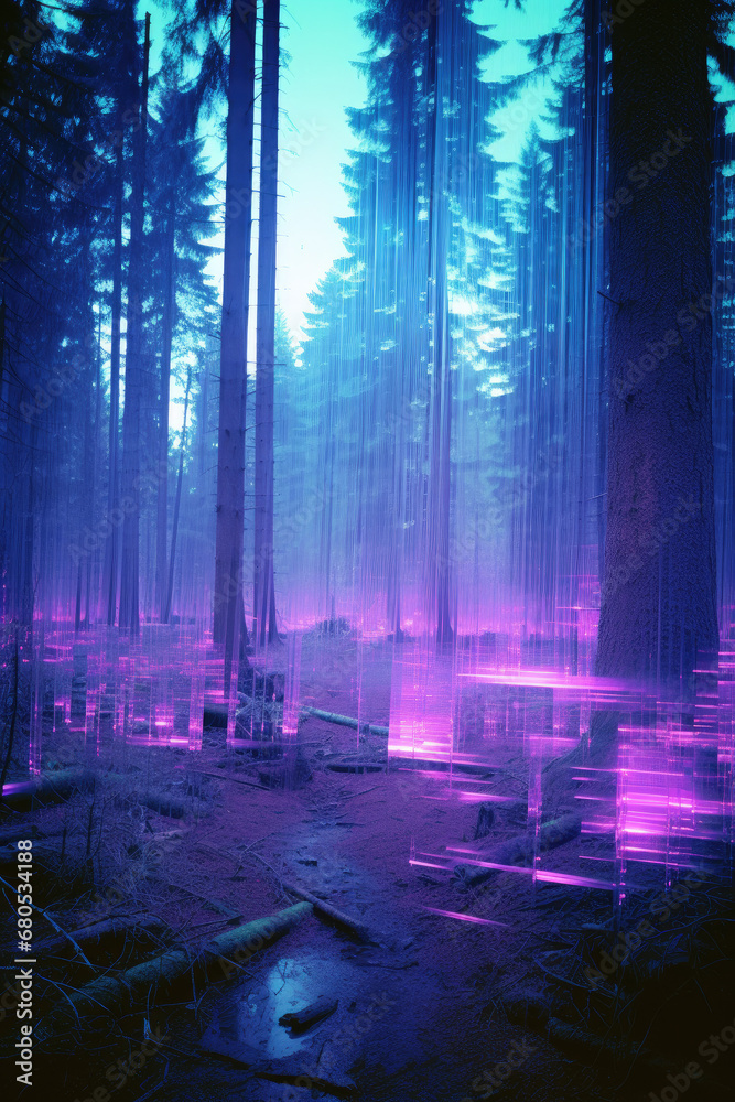 Enchanted Midnight Forest, Weird Mixed Medias VHS art