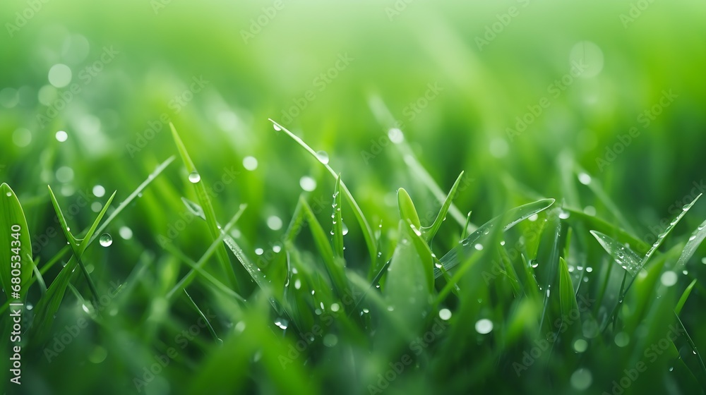 Generative AI : image of close up fresh green grass background close up Generative AI : image of close up fresh green grass background close up
