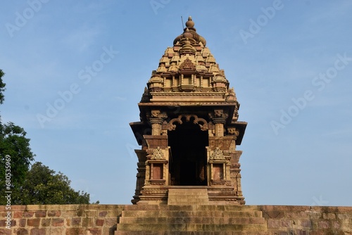 Exterior part of  Khajuraho Group of Monuments   UNESCO World Heritage   Madhya Pradesh  India 