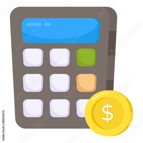 Modern design icon of financial calculation 

