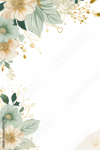 green invitation card  Elegant floral  wedding card  wedding floral background
