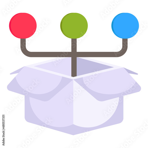 A unique design icon of parcel network 

