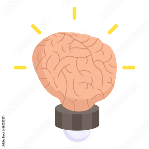Editable design icon of brainstorming 

