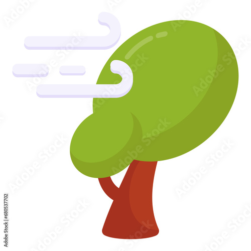 A perfect design icon of windstorm 

