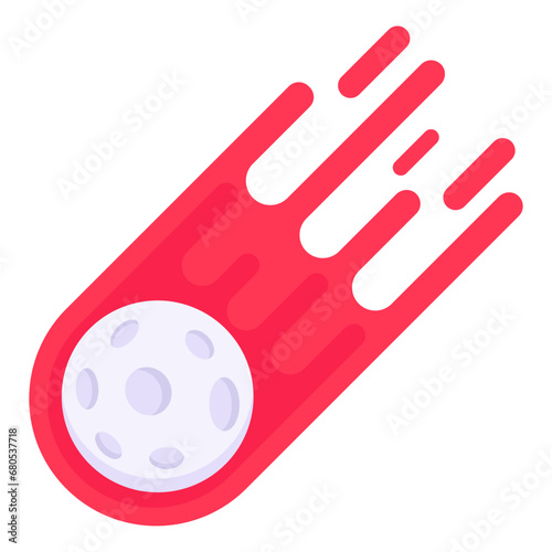 An icon design of meteorite 

