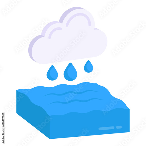 Rainfall icon in perfect design

