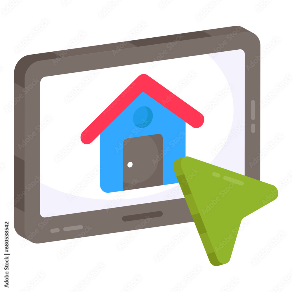 Conceptual flat design icon of mobile real estate
Conceptual flat design icon of mobile real estate
