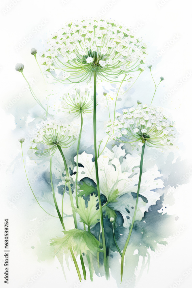 The beauty of Queen Anne's Lace flower is immortalized in this