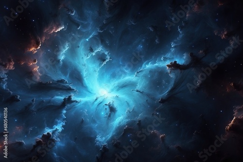 Blue Nebula Galaxy Abstract Background