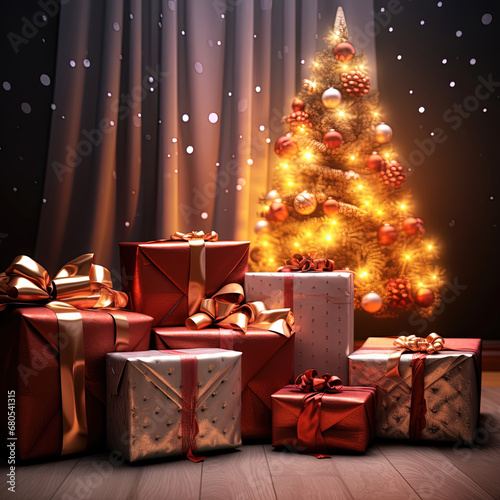 Christmas Tree with Gifts.