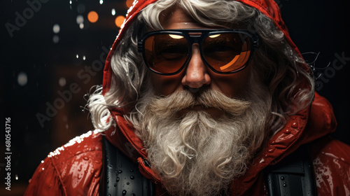 portrait of Santa Claus. Generative AI
