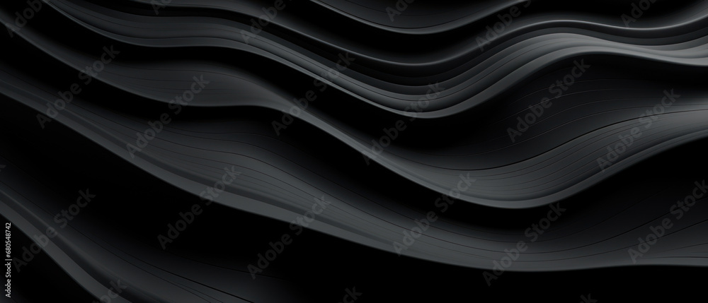 Obraz premium Elegant black wavy patterns.