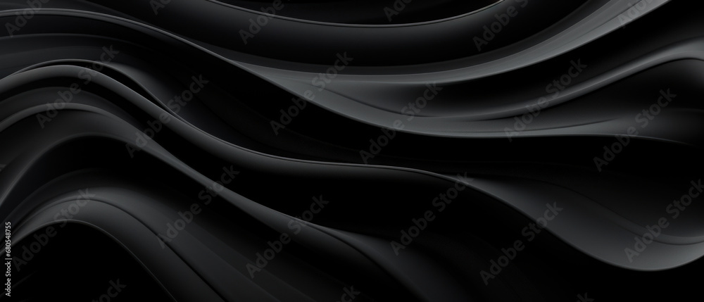 Fototapeta premium Elegant black wavy patterns.
