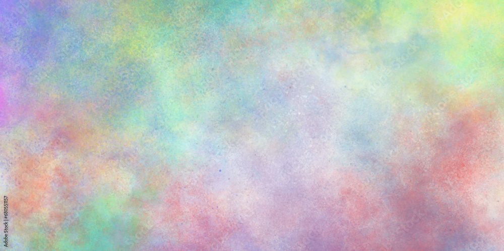 Colorful and bright watercolor background texture with grunge watercolor splashes, Color splashing on paper with watercolor splashes, Beautiful and colorful soft watercolor background.