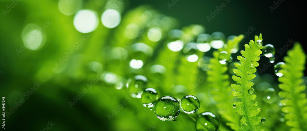 Macro shot of a lush green fern.