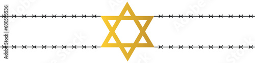 International Holocaust Remembrance Day vector. Star of David . January 27. Important day