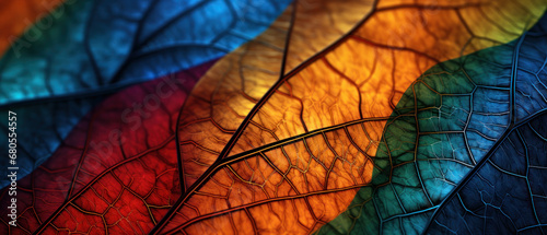 Vivid close-up of autumn leaves. © smth.design
