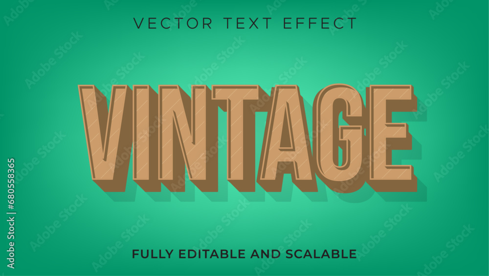 Retro Vintage Sticker Text Effect