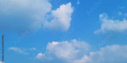 Blue sky clouds background. Beautiful blue sky and clouds natural background. vector illustration.