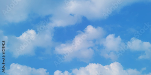 Blue sky clouds background. Beautiful blue sky and clouds natural background. vector illustration.