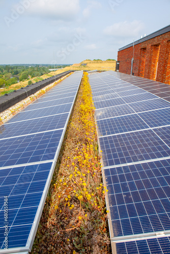 Wallpaper Mural eco solar panels on the roof Torontodigital.ca