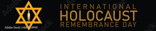 International Holocaust Remembrance Day vector. Star of David . January 27. Important day