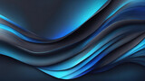 Trendige Komposition aus blauen technischen Formen auf schwarzem Hintergrund. Dunkles metallisches perforiertes Texturdesign. Technologieillustration.