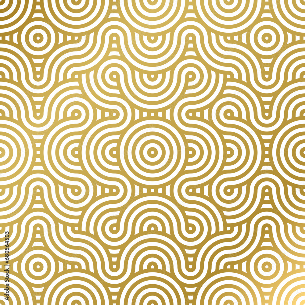 luxury seamless pattern white and gold wave circle luxury seamless pattern white and gold wave circle