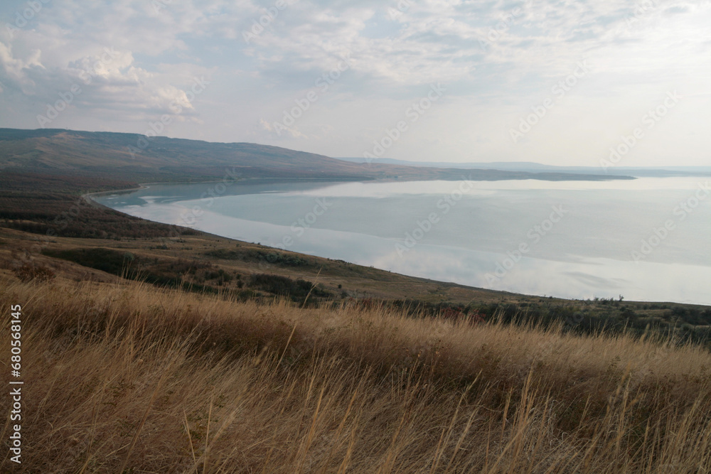 Sengileyevskoe reservoir in autumn, Stavropol, Russia.