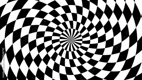 旋回するチェック柄の背景