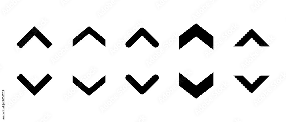 Swipe up-down icon vector set collection. Scroll button symbol Swipe up-down icon vector set collection. Scroll button symbol