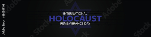 International Holocaust Remembrance Day vector. Star of David . January 27. Important day