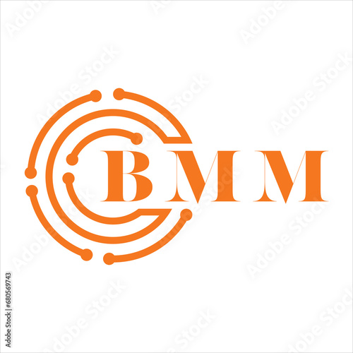 BMM letter design. BMM letter technology logo design on white background. BMM Monogram logo design for entrepreneur and business