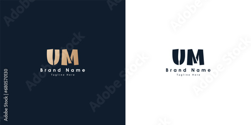 UM Letters vector logo design  photo