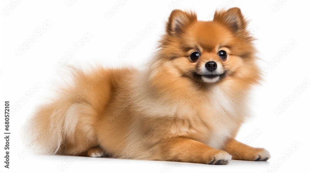Obraz premium Spitz dog on a white background.