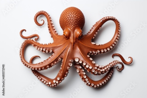 Octopus Sculpture: A Masterpiece of Elegance and Intricacy on a Serene White Canvas