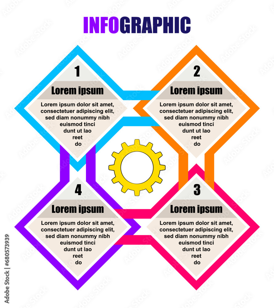 Vector illustration Infographic design template with 4 options or steps. Can be used for process, presentations, layout, banner, info graph. Vector illustration Infographic design template with 4 options or steps. Can be used for process, presentations, layout, banner, info graph.