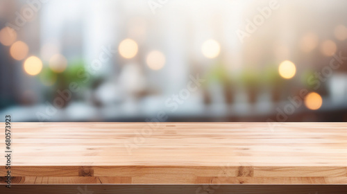 wood table  empty counter  blur background