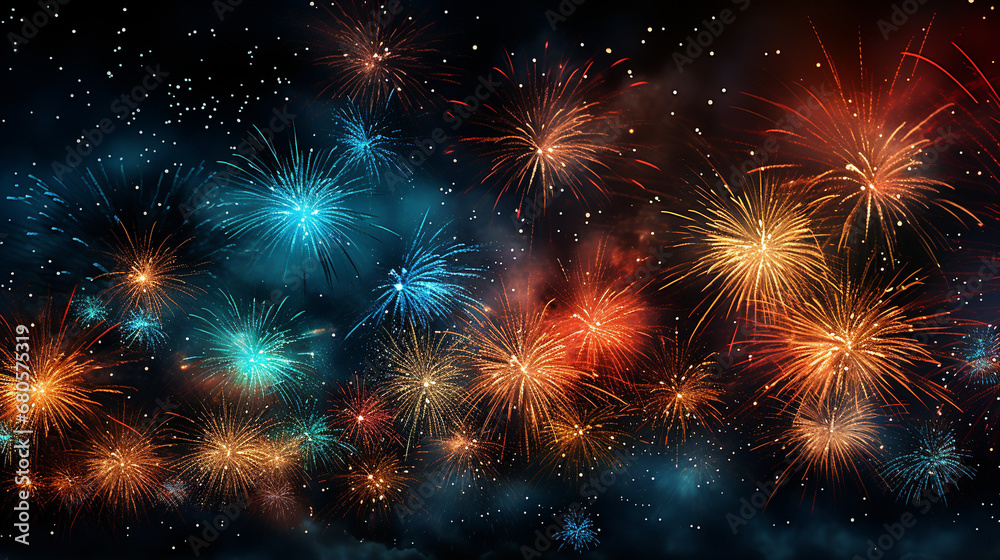 Fototapeta premium fireworks in the night sky
